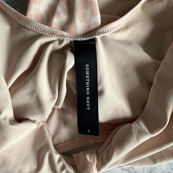 Something Navy One Piece Cutout Swimsuit Pink Cheetah - Picture 6 of 11